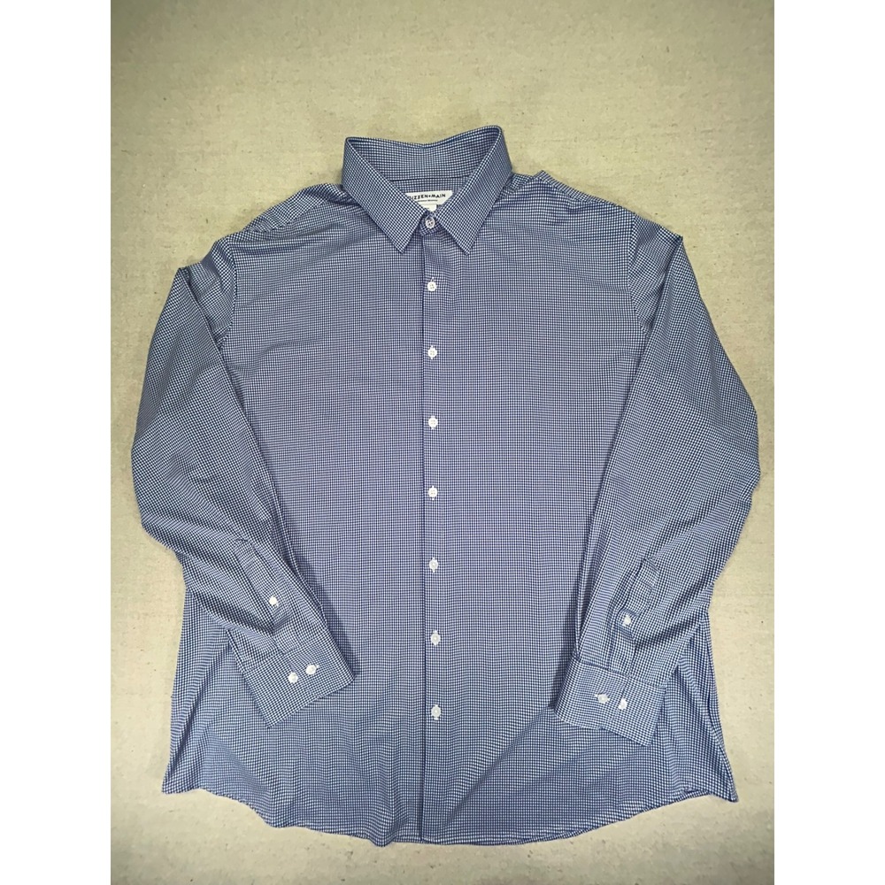 Mizzen Main Mens XXL Classic Golf Shirt Stretch Performance Gingham Plaid Button